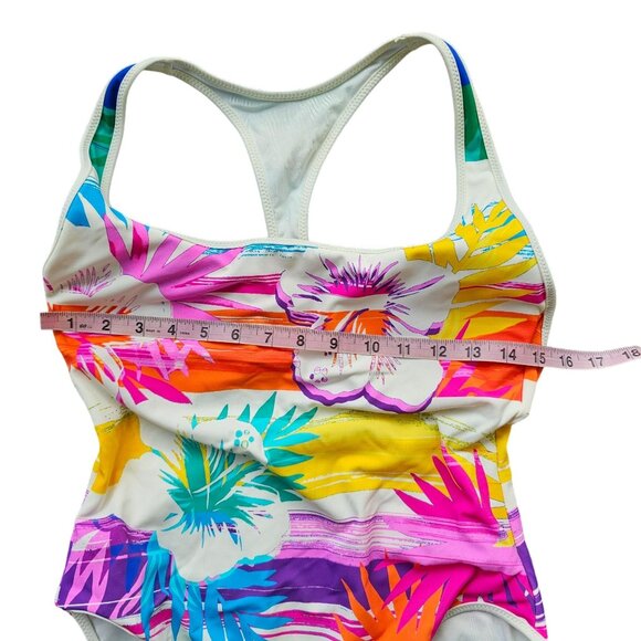 NWT COCO RAVE Floral One Piece Bathingsuit Back Detail sz 8 - Picture 10 of 12